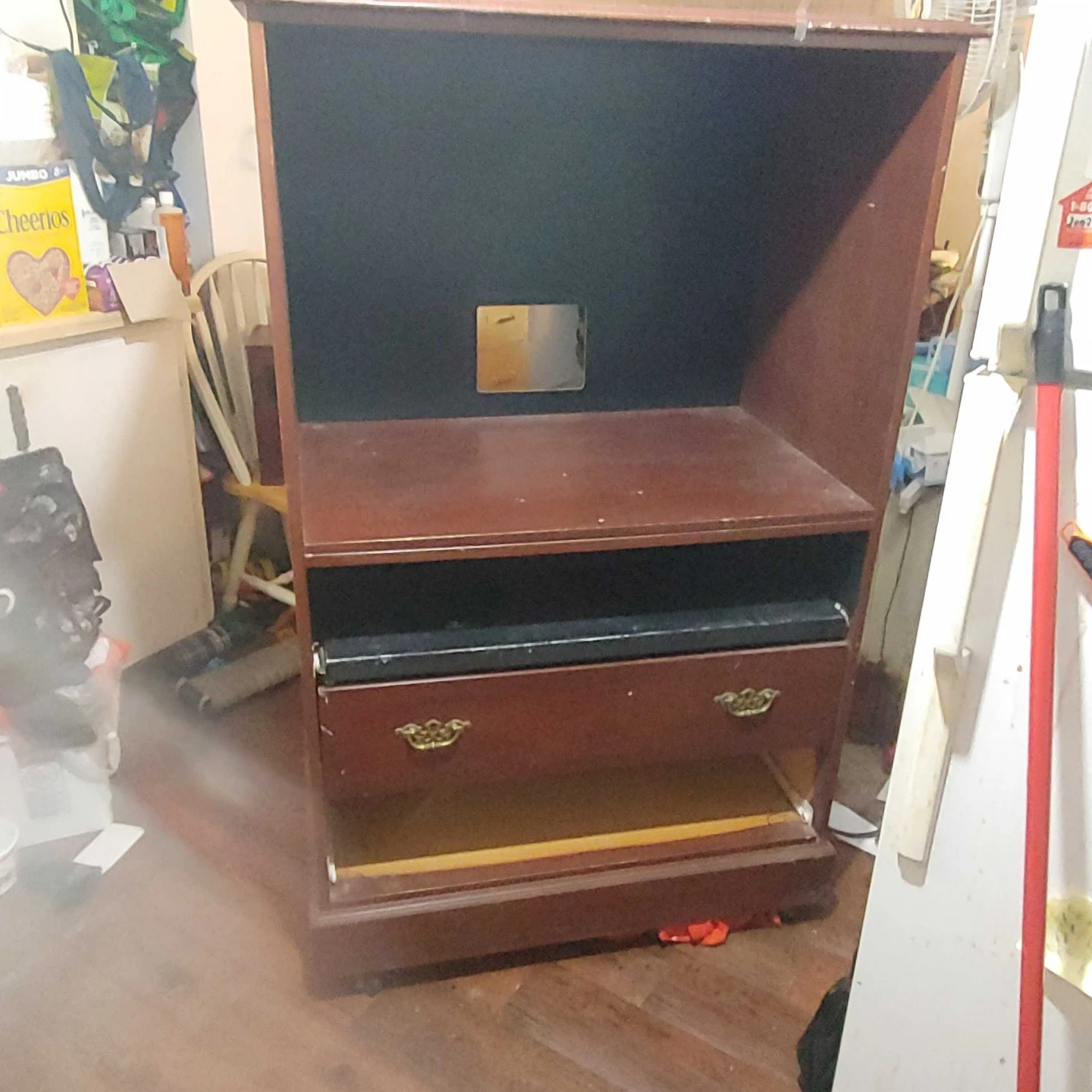 Wooden Media Console with Drawers