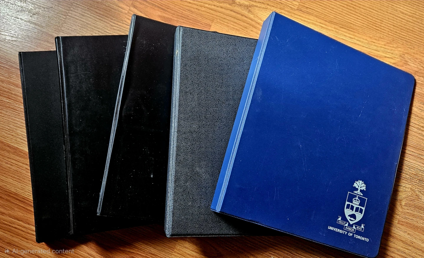 Five Assorted Binders