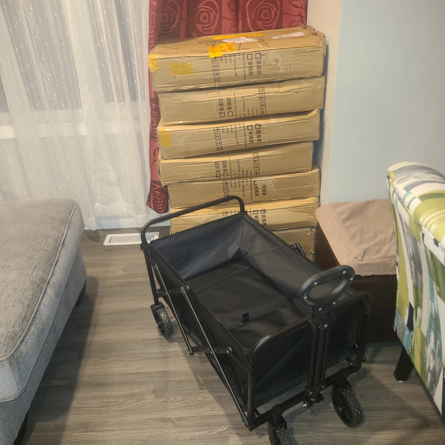 $45 Black Folding Utility Cart