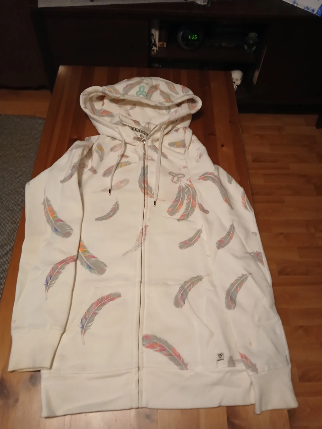 TNA Feather Print Zip-Up Hoodie - photo 4