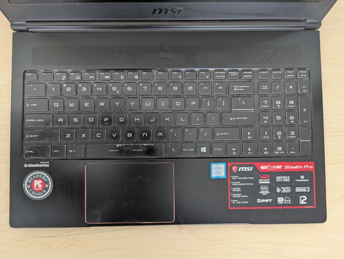 MSI GS63VR 7FR-252US 15.6" Gaming Laptop