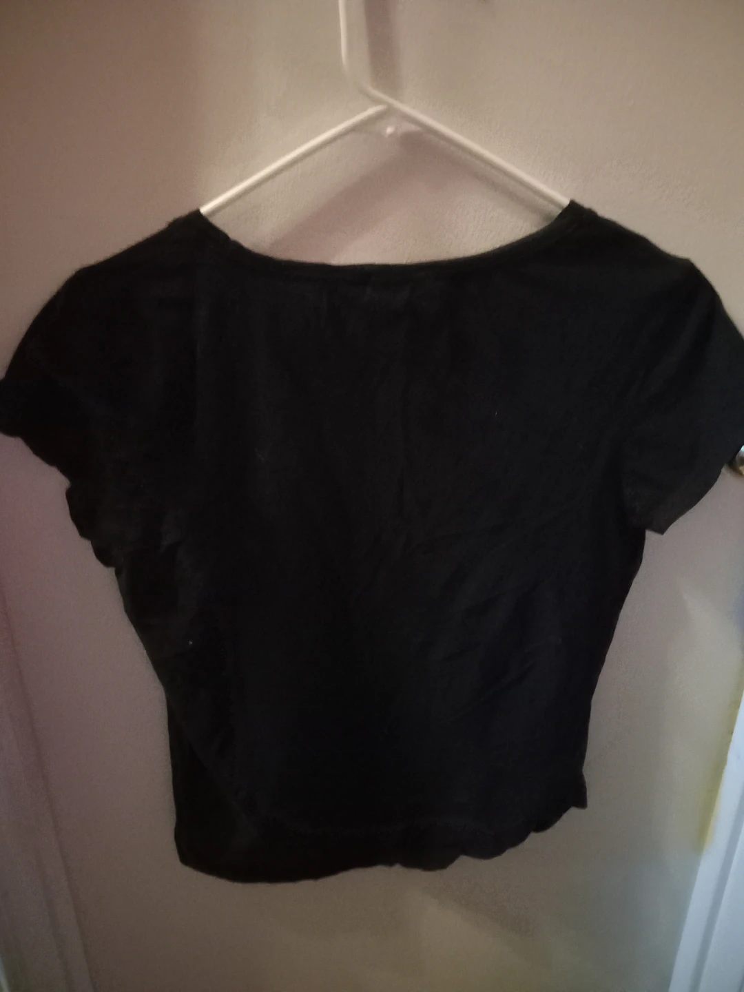 H&M Basic Black Cropped T-Shirt - XS - photo 2