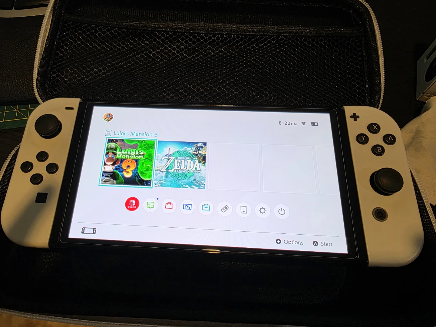 Nintendo switch oled with game