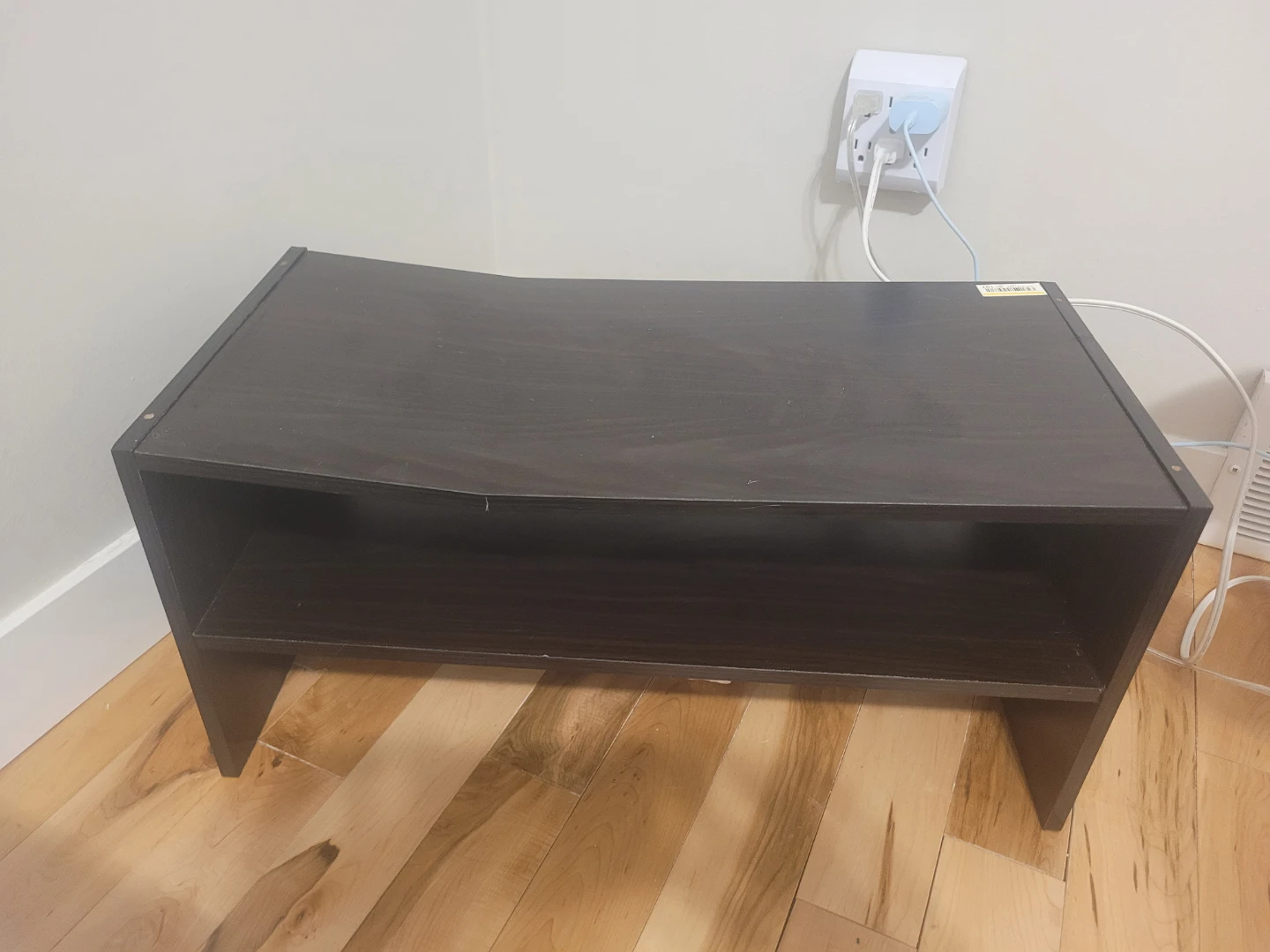 Dark Brown Two-Tier Shelf Unit