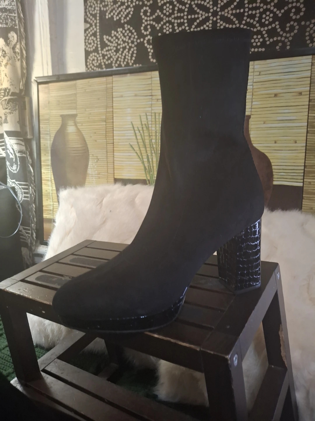 Ladies platform ankle boots