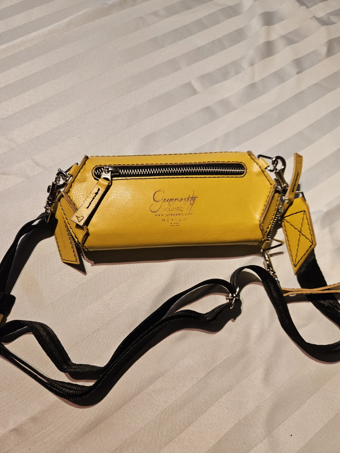 Jules Wijn Generosity Yellow Leather Crossbody Bag - photo 2