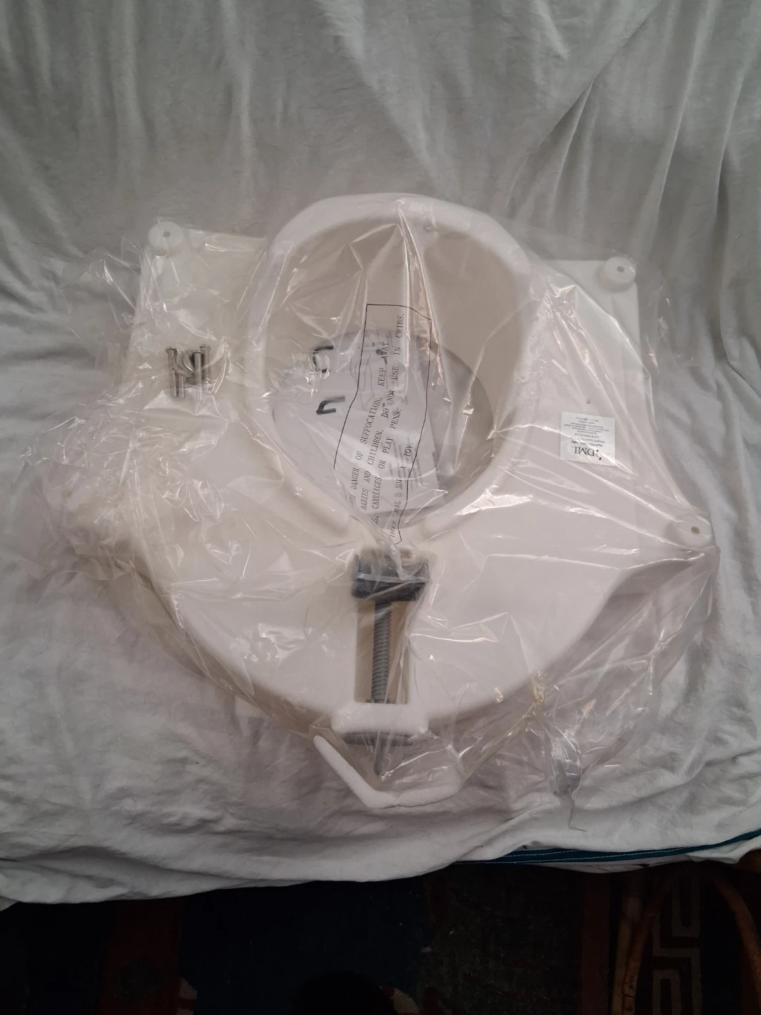DMI Hi-Riser Locking Toilet Seat with Padded Armrests