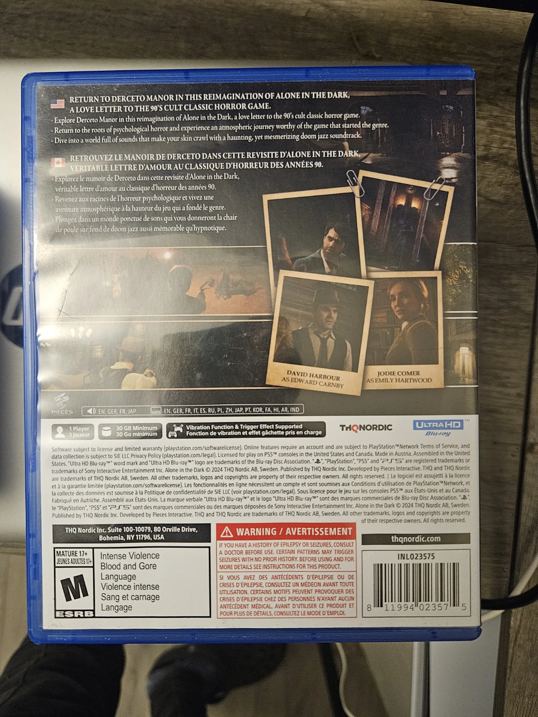 Alone in the Dark PS5 Video Game - photo 2
