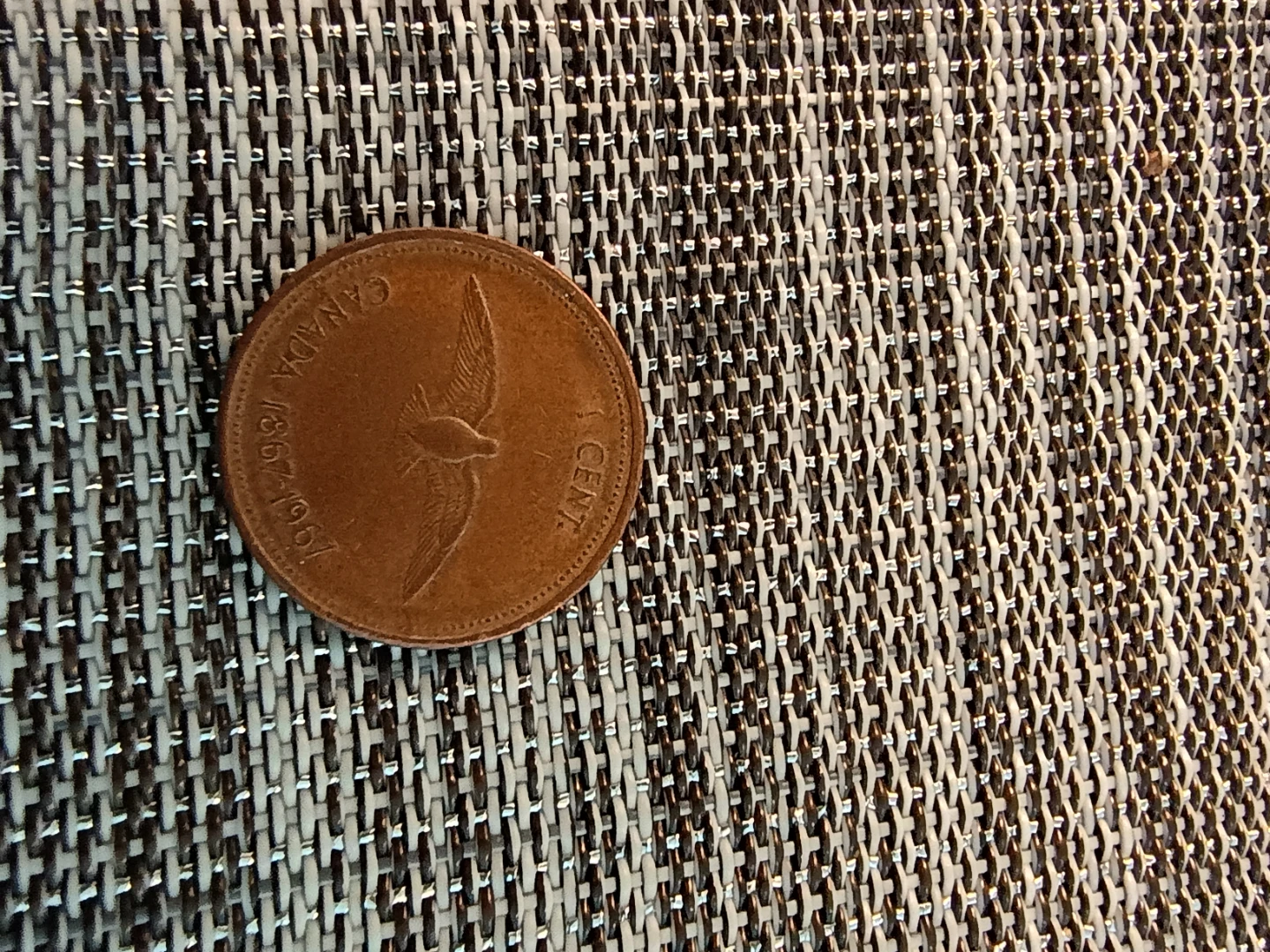 1967 Canadian 1 Cent Coin - photo 3