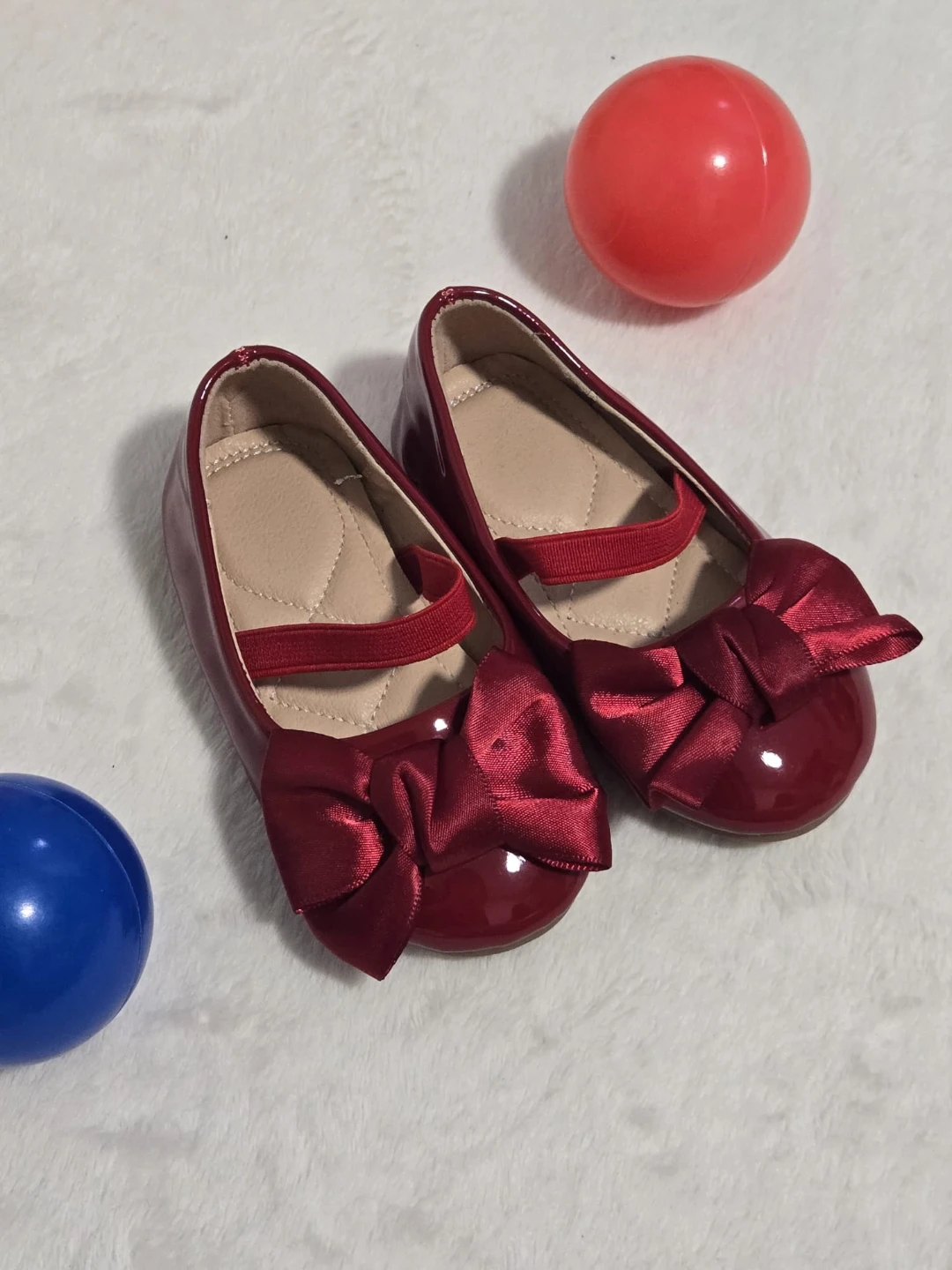Shiny Red Mary Jane Flats - Toddler Size 12