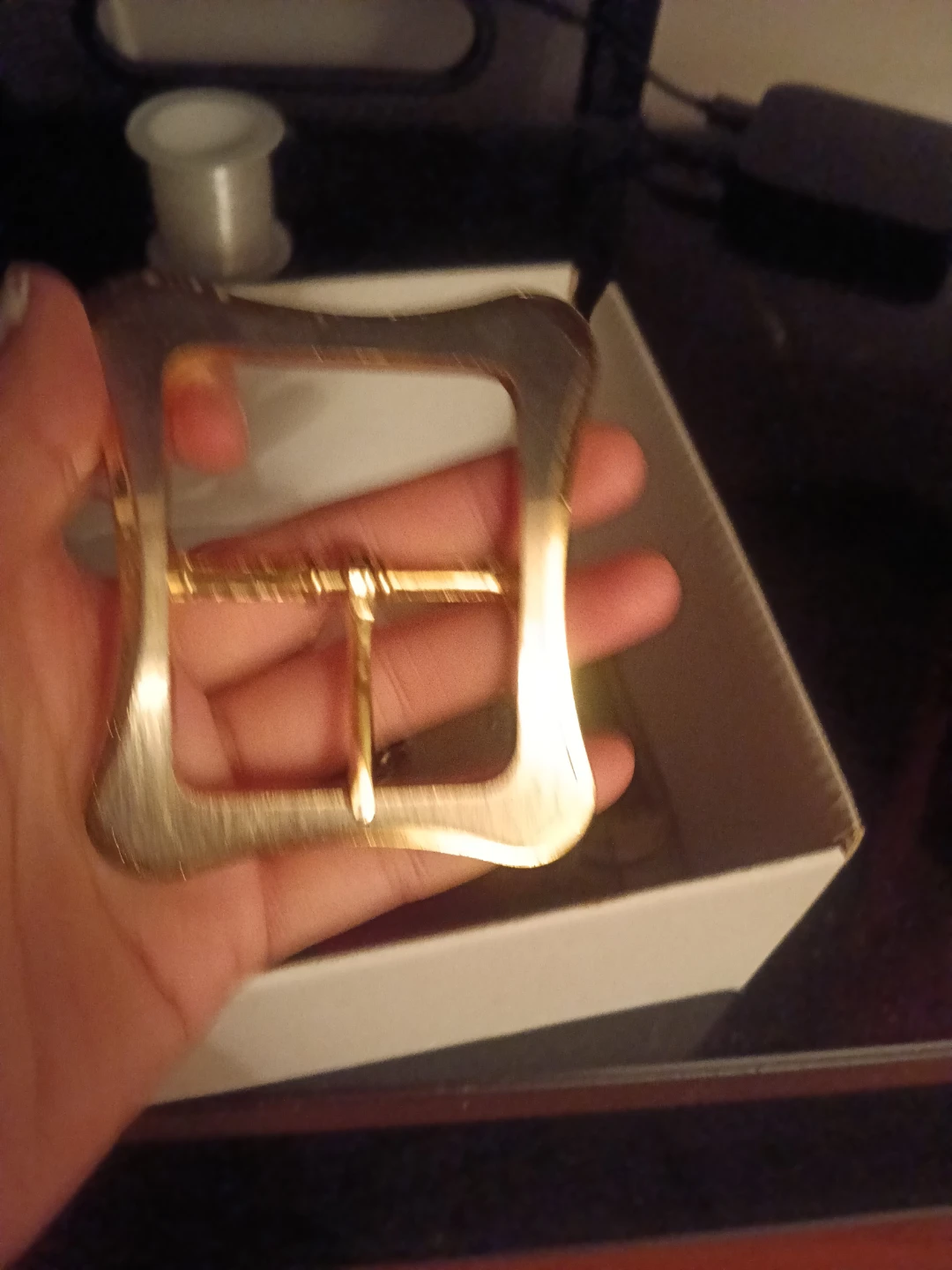 Gold Tone Ornate Belt Buckle