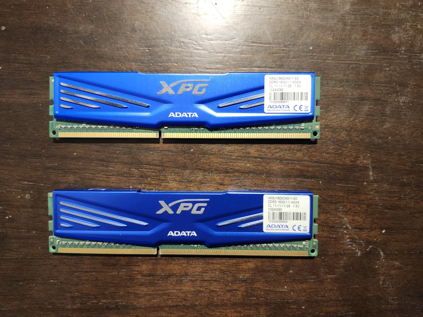 ADATA XPG DDR3 1600MHz 4GB RAM Sticks (2x)