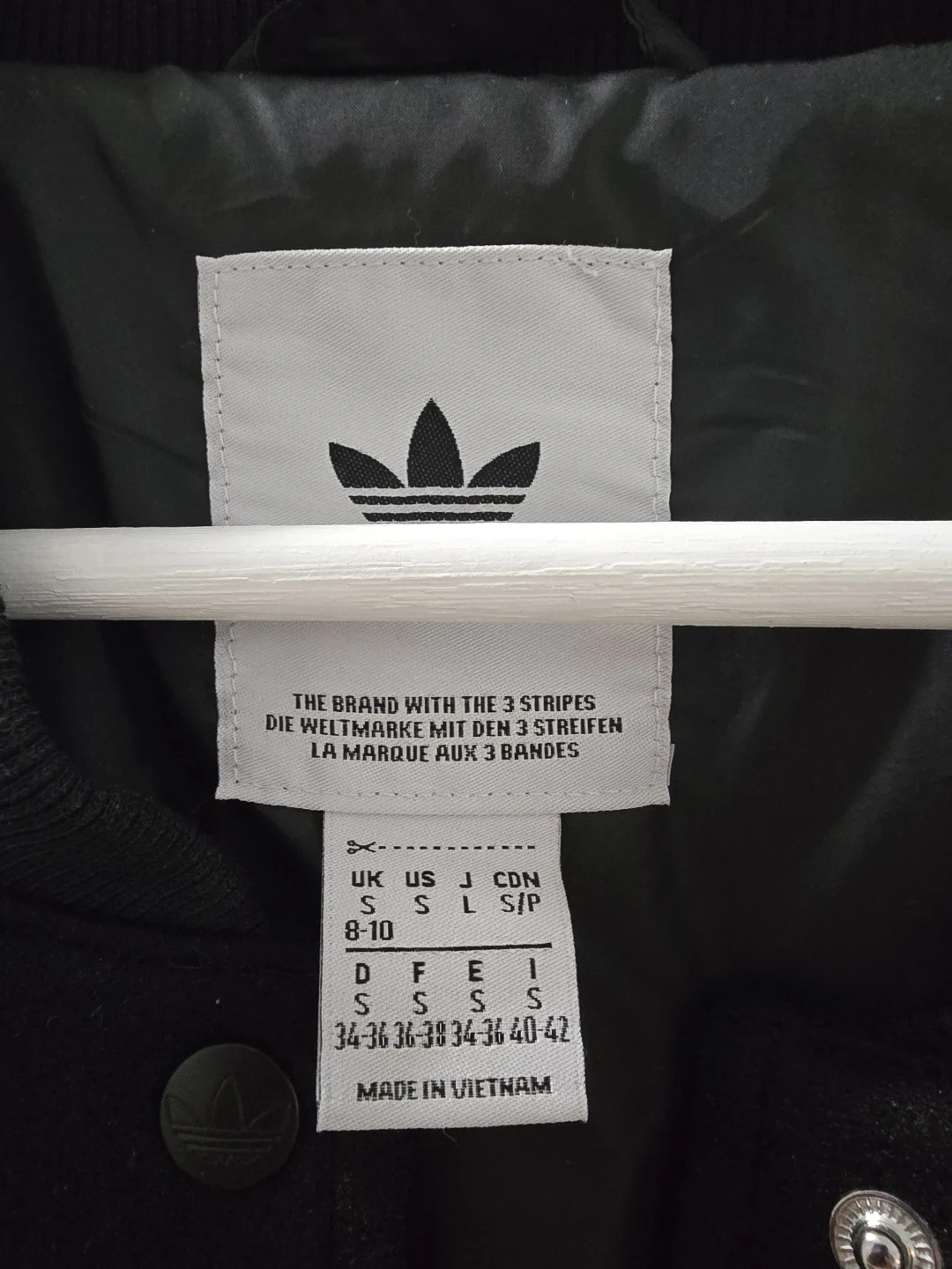 Adidas Varsity Jacket Black White - photo 2