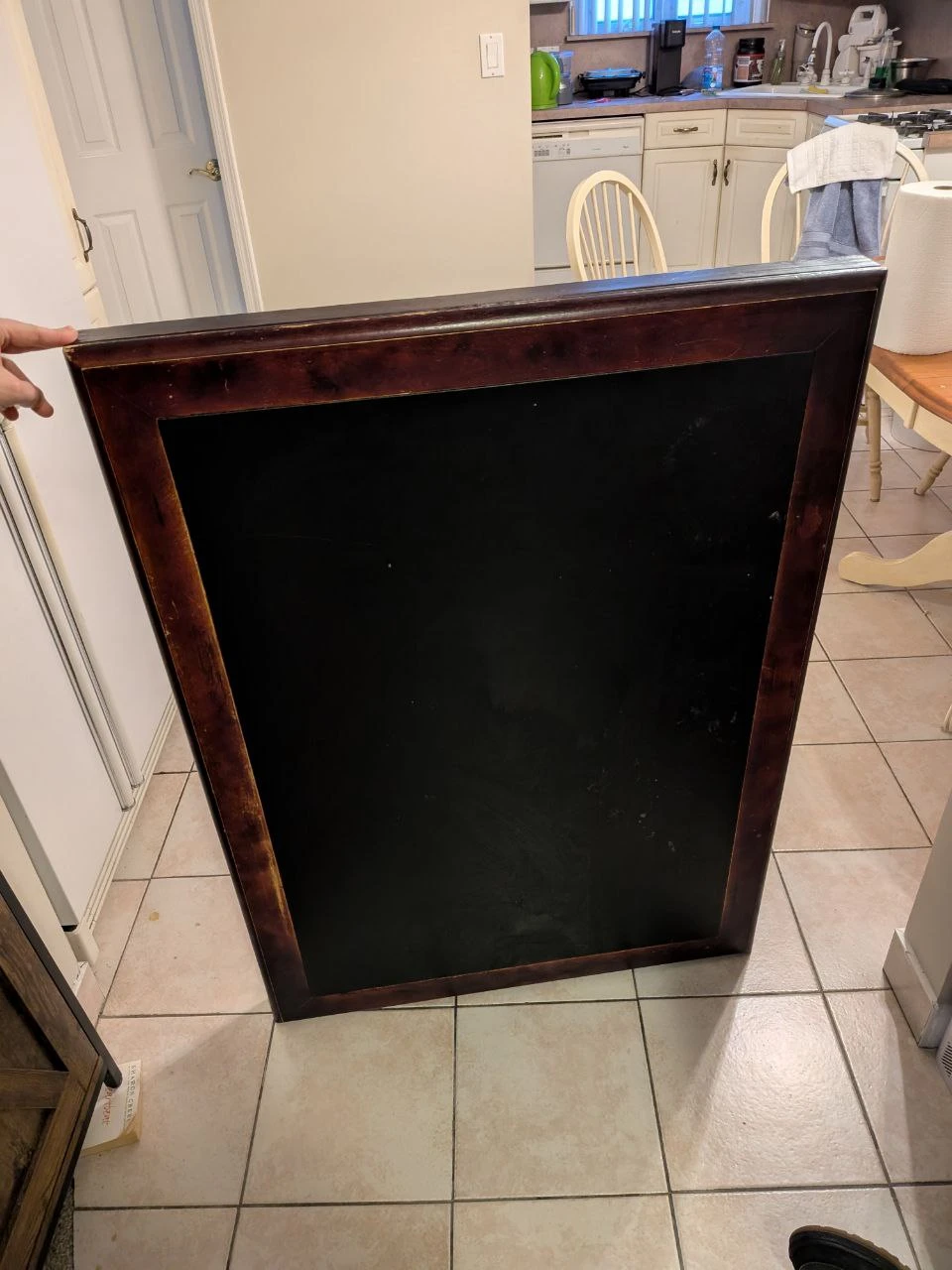 Wooden Table with Black Surface - photo 2