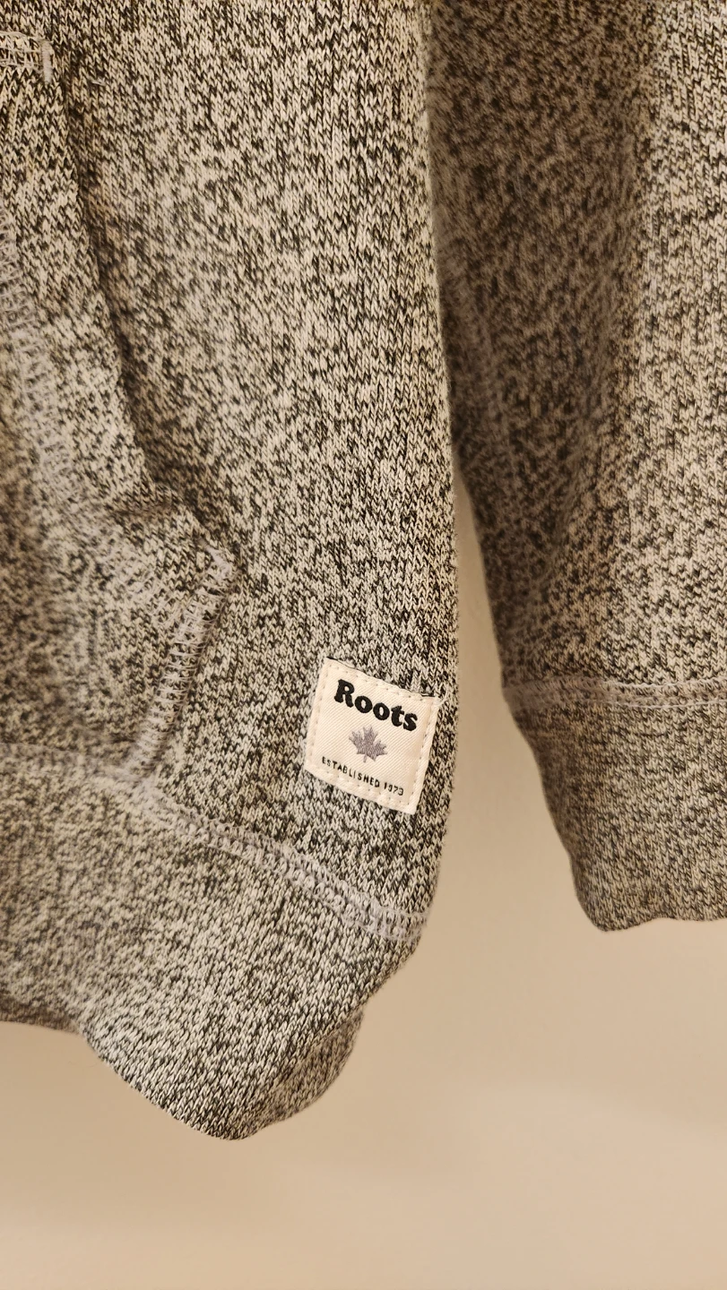 Roots Kids Grey Heathered Hoodie with Beaver Logo - photo 2