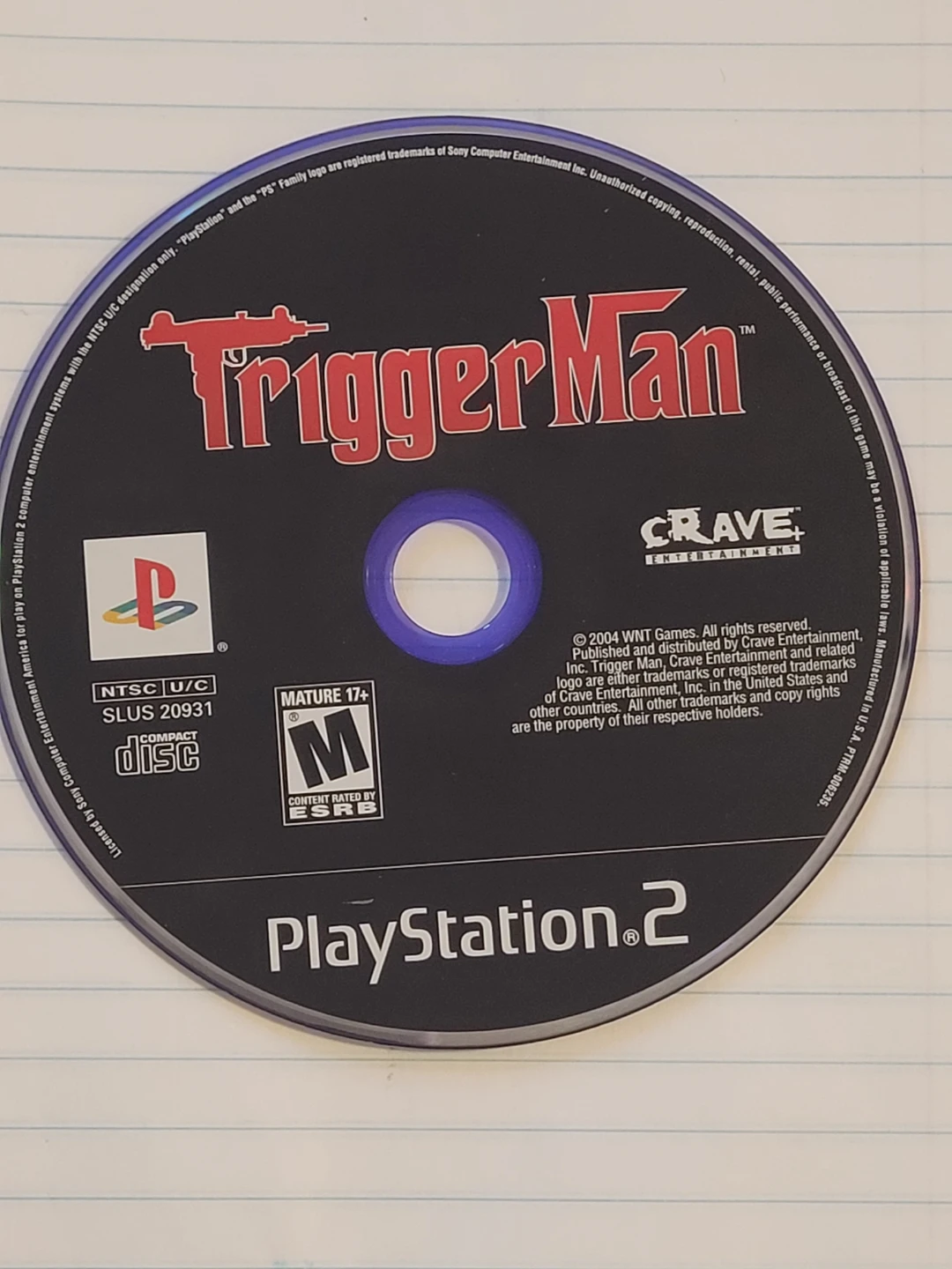 Trigger Man PlayStation 2 Game Disc