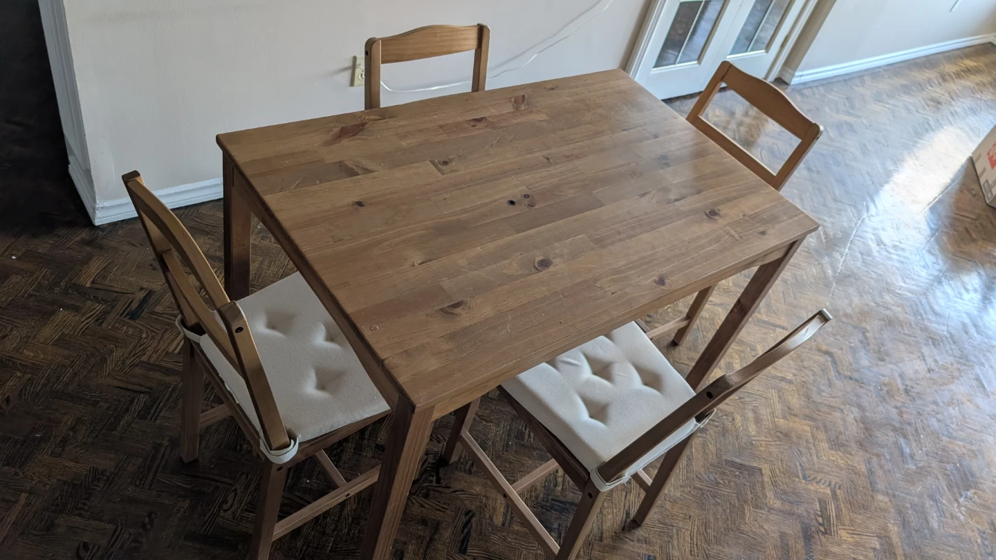 Wooden Dining Table and Chairs Set
