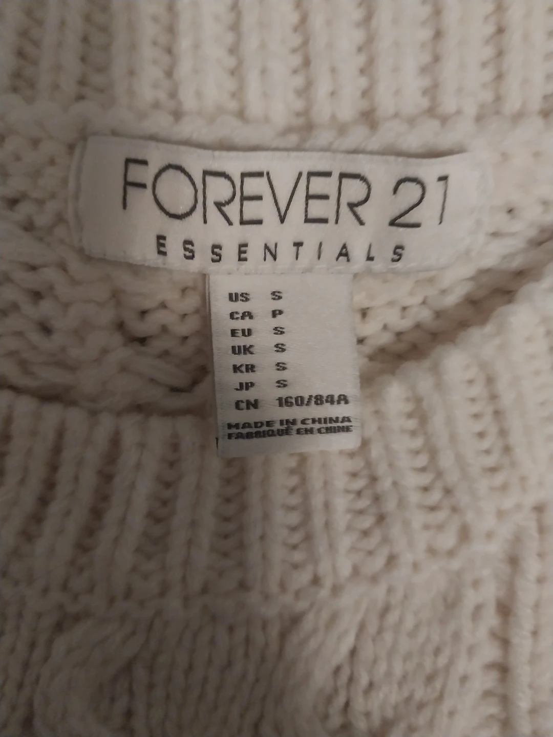 Forever 21 Cream Cable Knit Sweater - photo 2