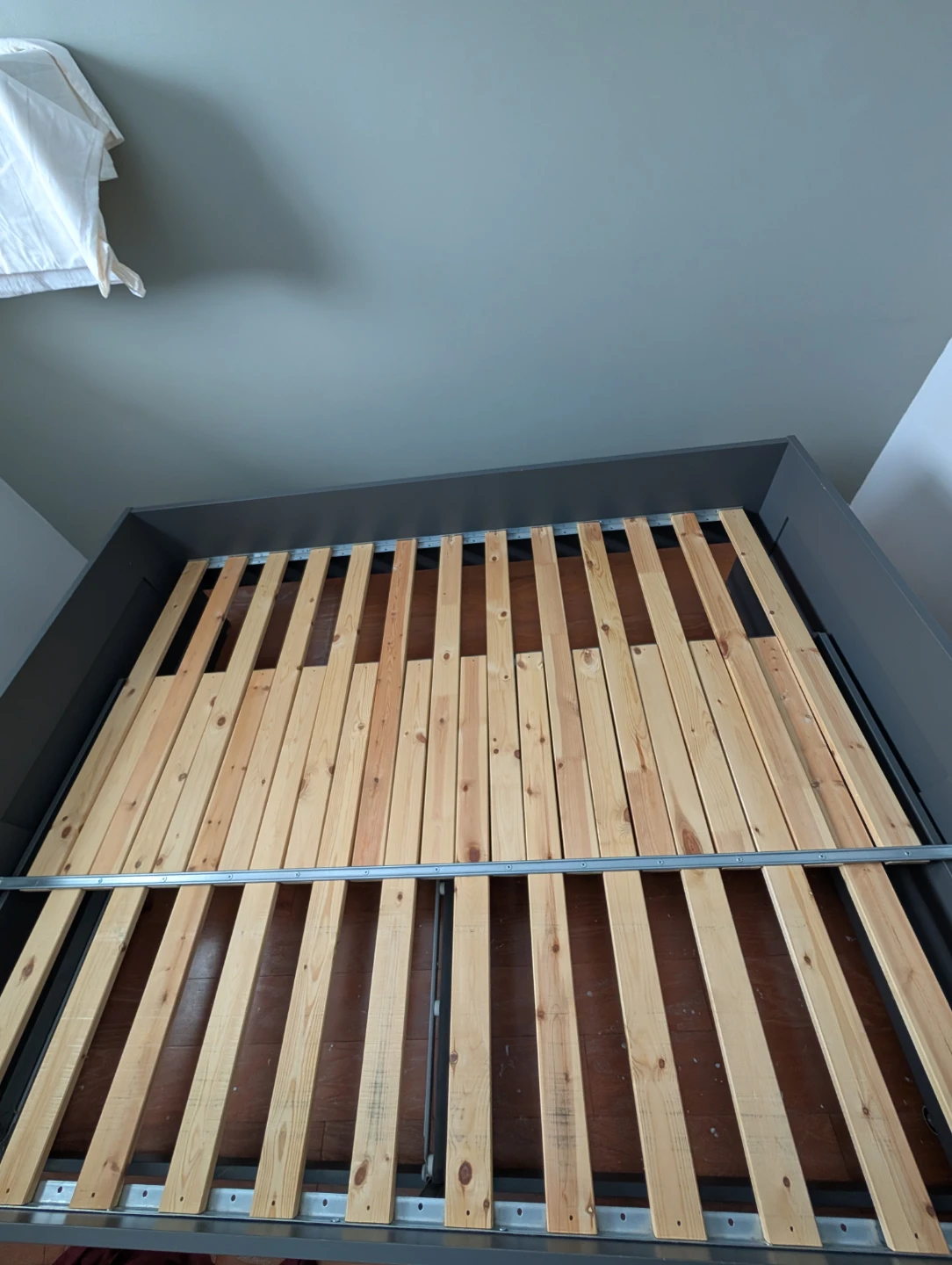 bed Frame with Wood Slats twin queen  adjustable bitwin 2 sizes - photo 4