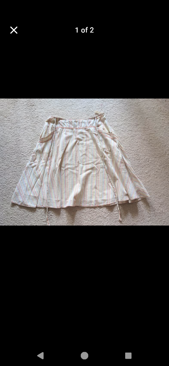Free People Striped A-Line Skirt Size 4