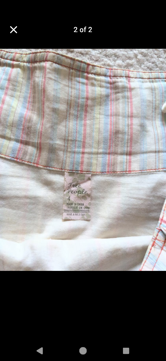 Free People Striped A-Line Skirt Size 4 - photo 2