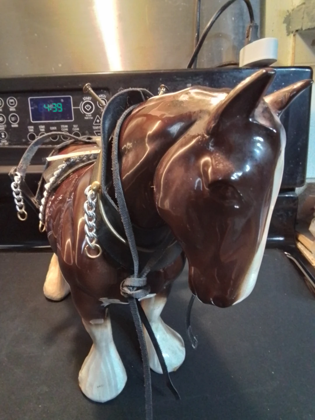 Ceramic Clydesdale Horse Figurine with Harness - photo 5