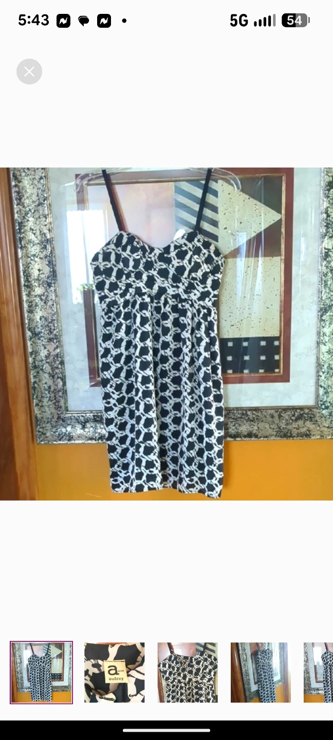 A Is For Audrey Black and White Asymmetrical Mini Dress