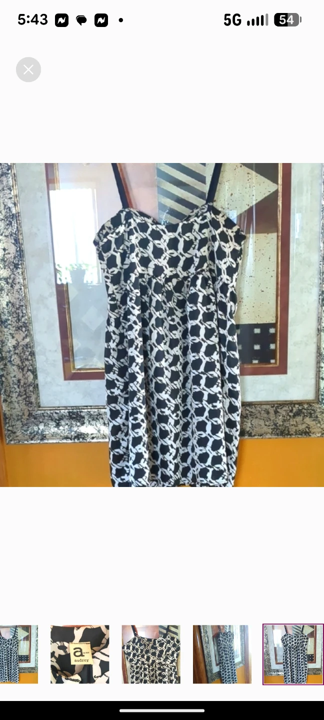 A Is For Audrey Black and White Asymmetrical Mini Dress - photo 5