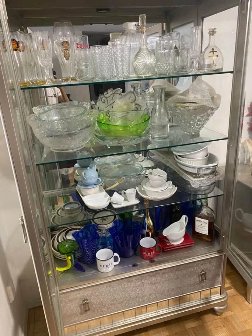 Silver Display Cabinet with Glass Doors - photo 2