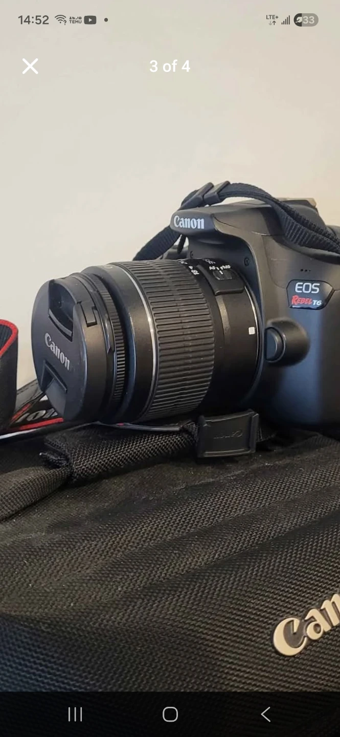 Canon EOS Rebel T6 Camera with Bag & Tripod