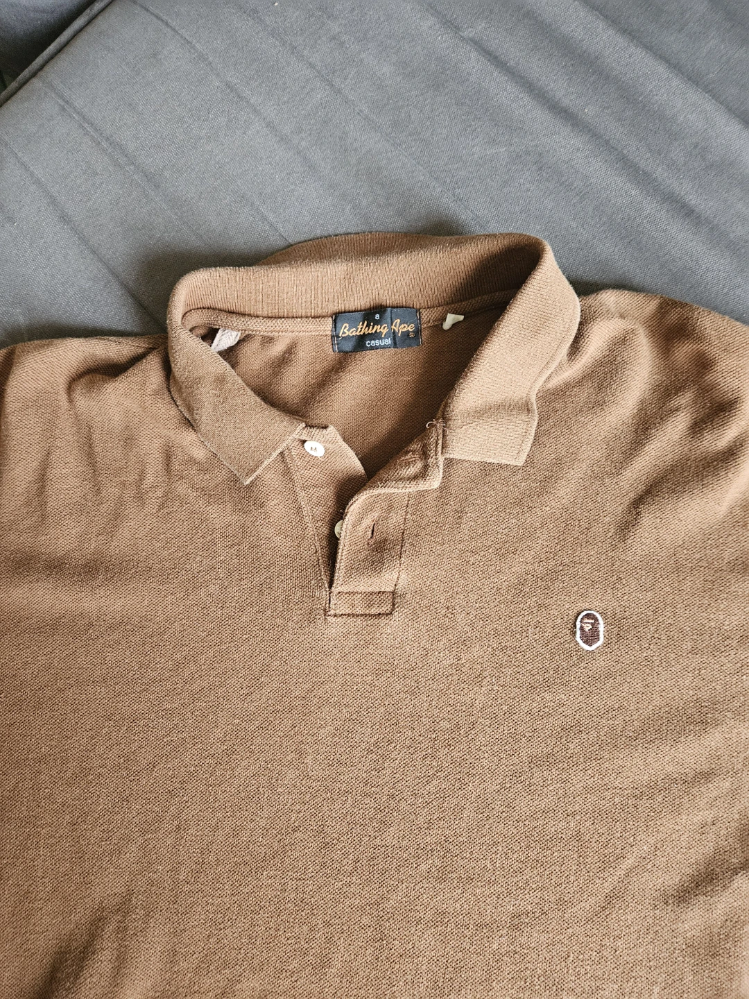 Bathing Ape Casual Polo Shirt - Brown, Size M - photo 2