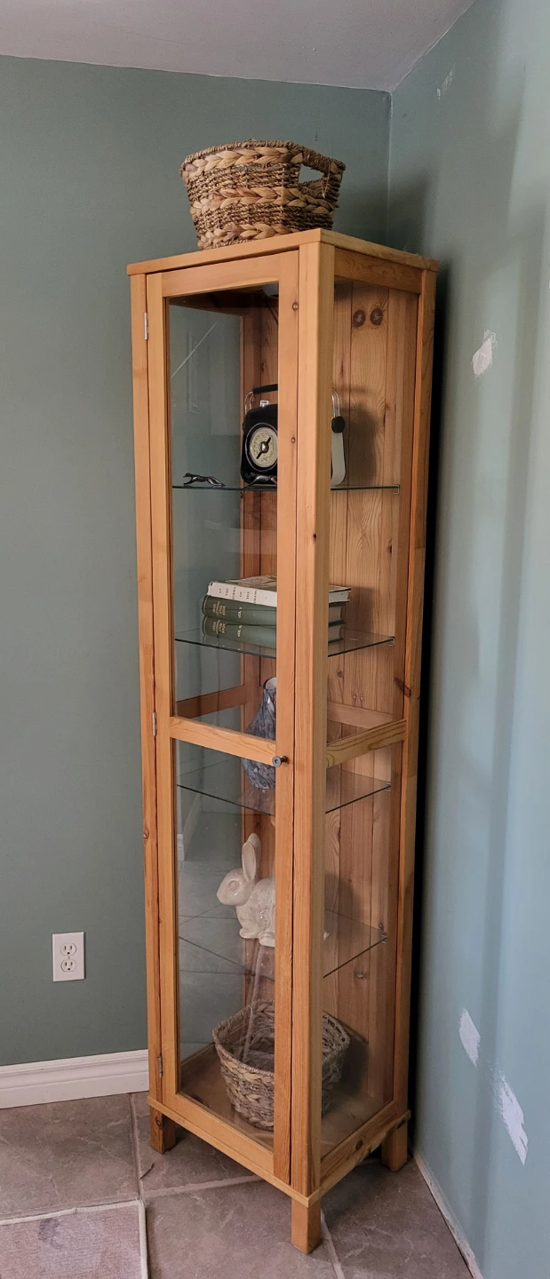 Wooden Display Cabinet with Glass Doors - photo 2