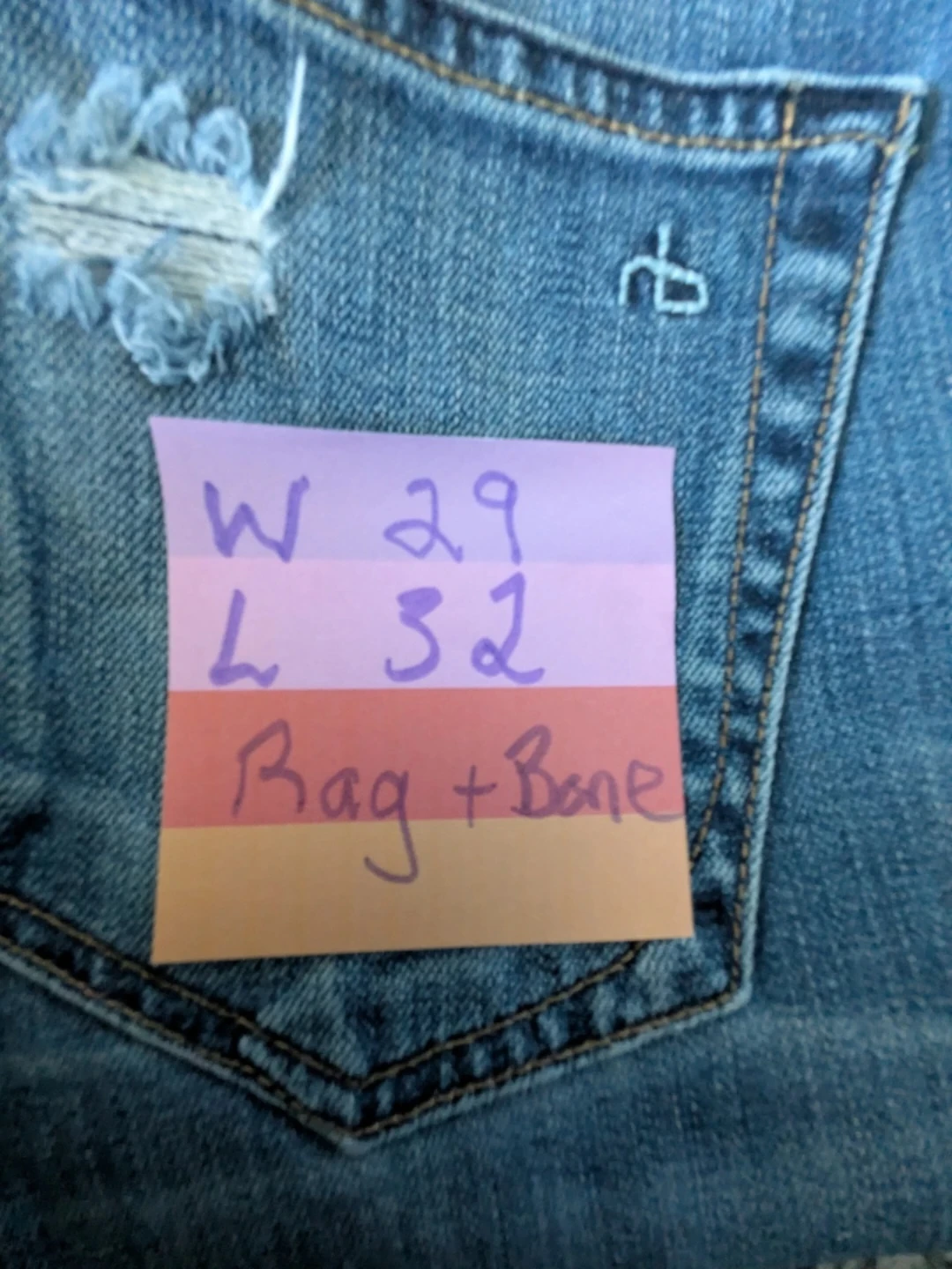 Rag & Bone Standard Issue Slim Leg Jeans - Size 29