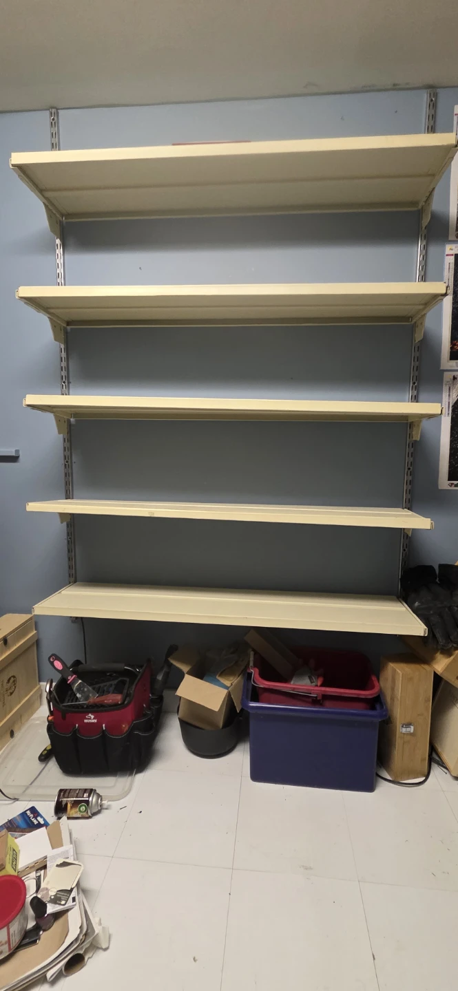 Wall-mounted shelving unit