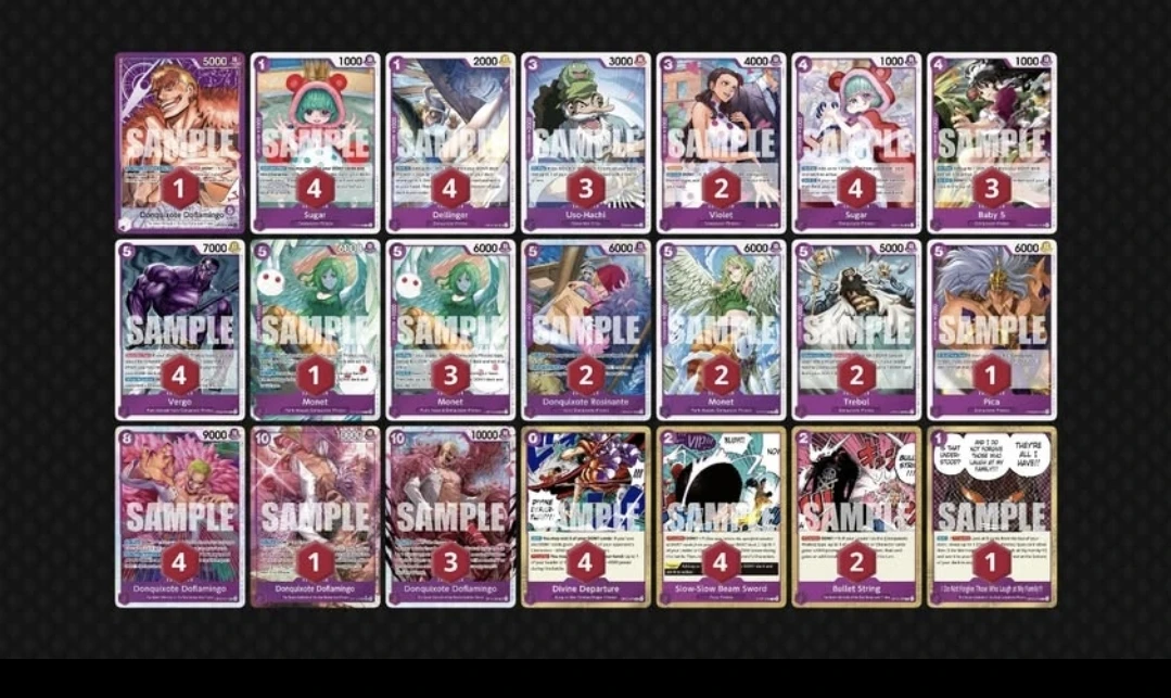 One Piece Card Game TCG - Purple Donquixote Doflamingo Deck - photo 4