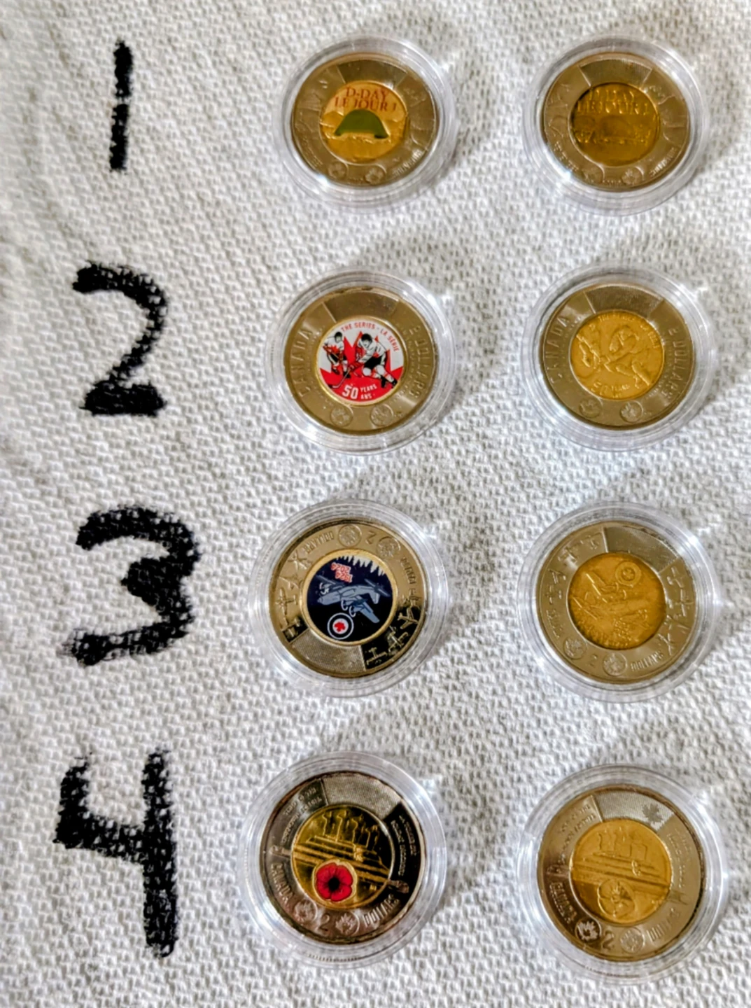 Collection of Canadian Commemorative Toonies