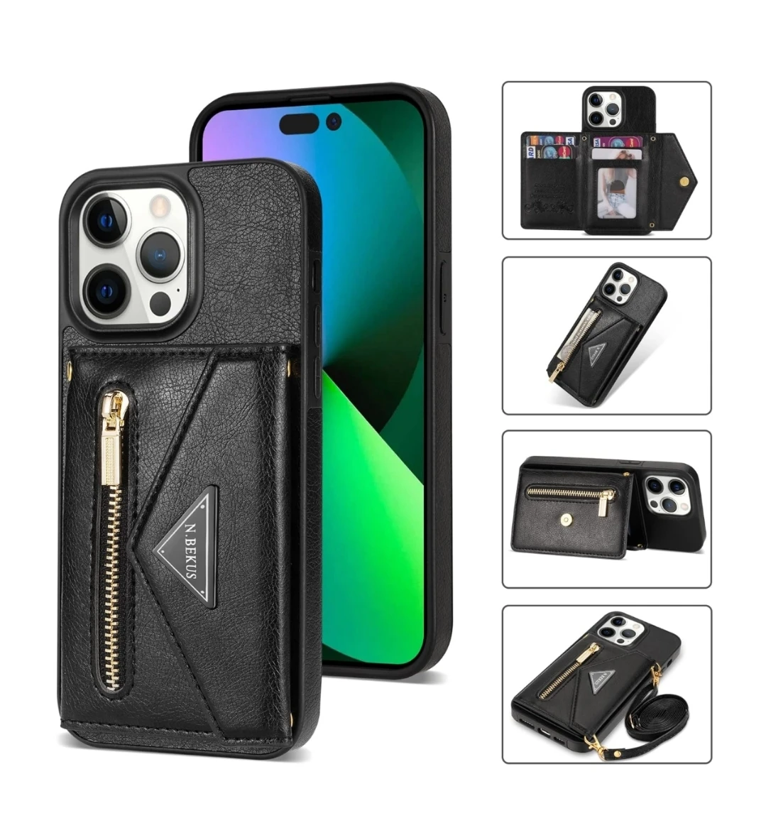 N Bekus iPhone 14 Pro Wallet Case with Card Slots and Zipper - photo 2