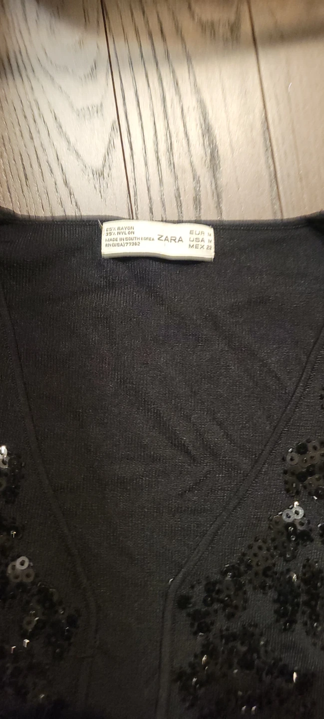 Zara Black Sequin Cardigan - photo 3