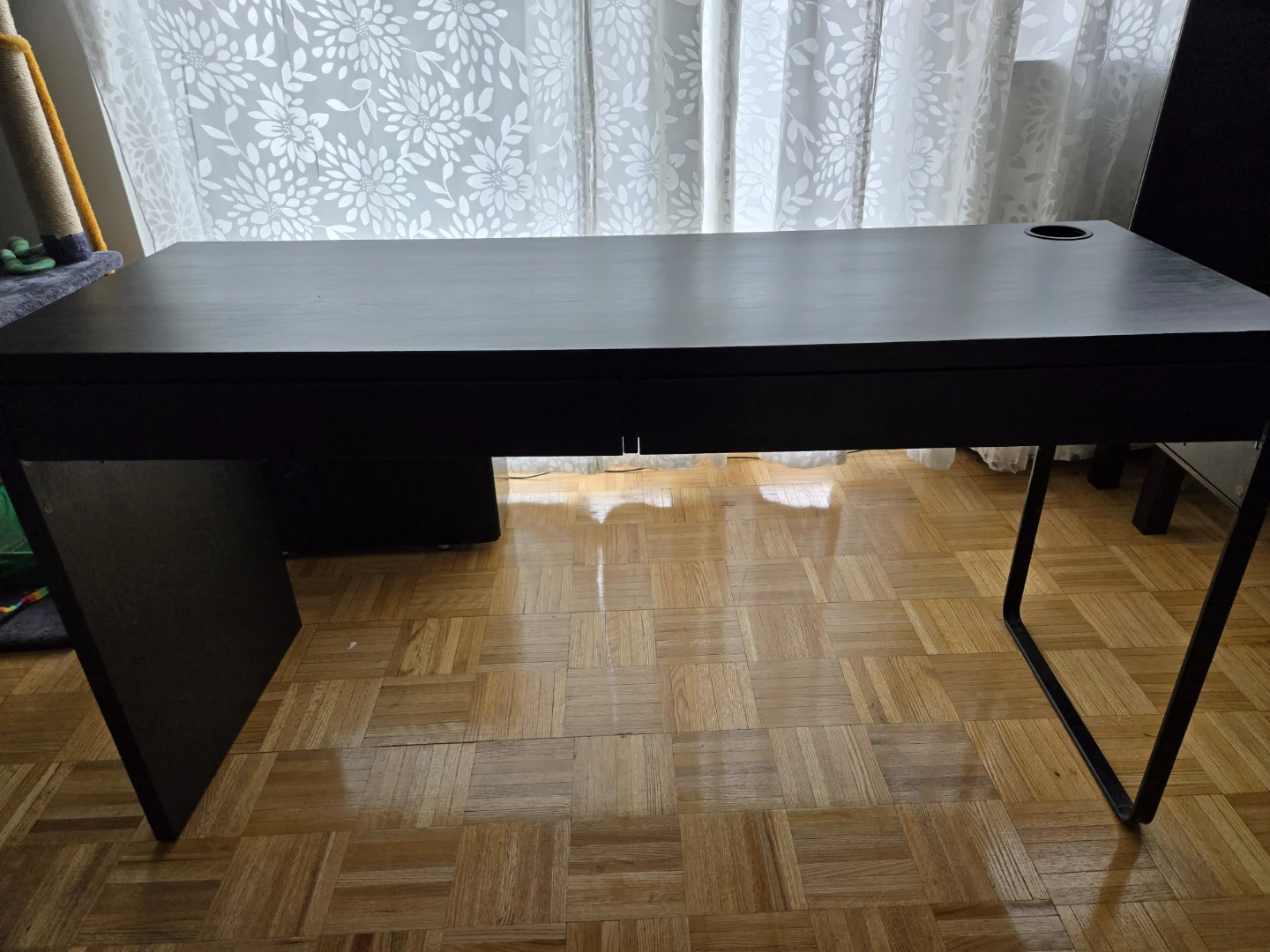 IKEA MICKIE - Black Desk with Drawer