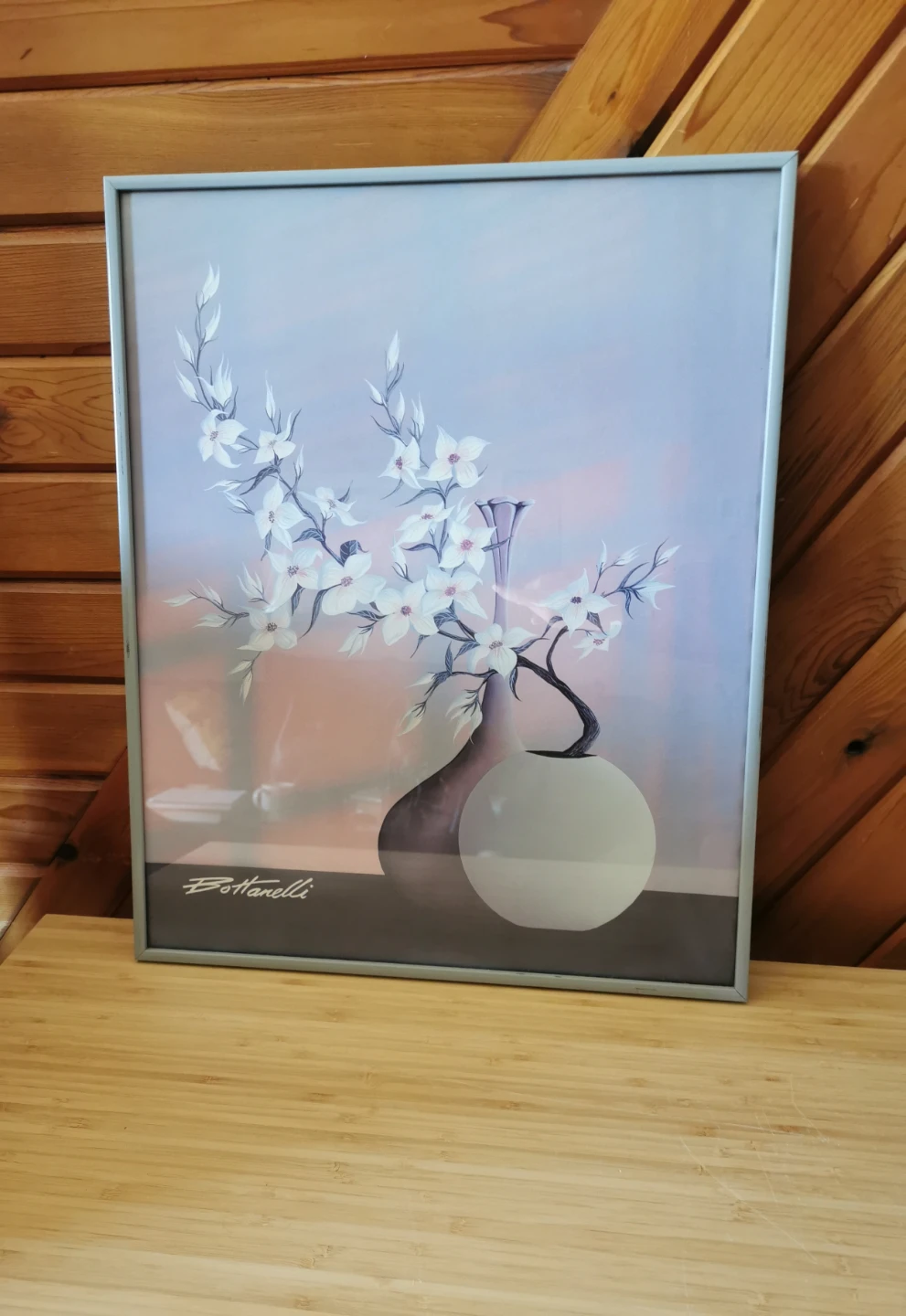 Vintage Bottanelli Floral Still Life Framed Art Print - photo 2