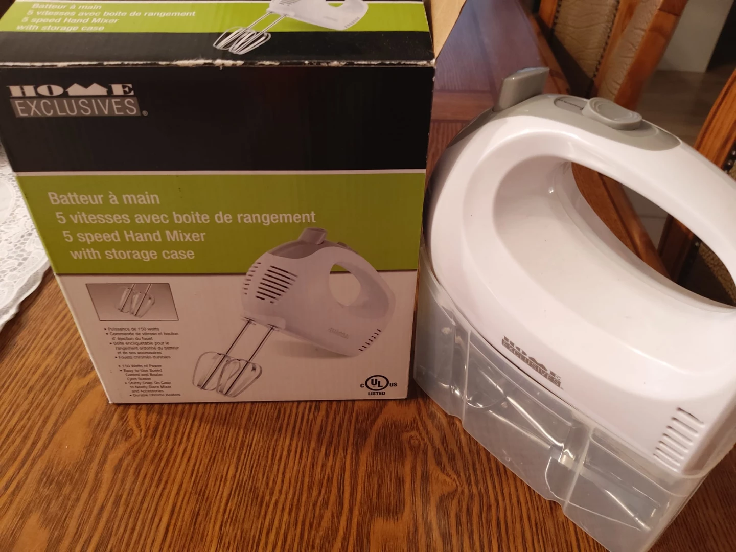 Home Exclusives 5 Speed Hand Mixer with Storage Case