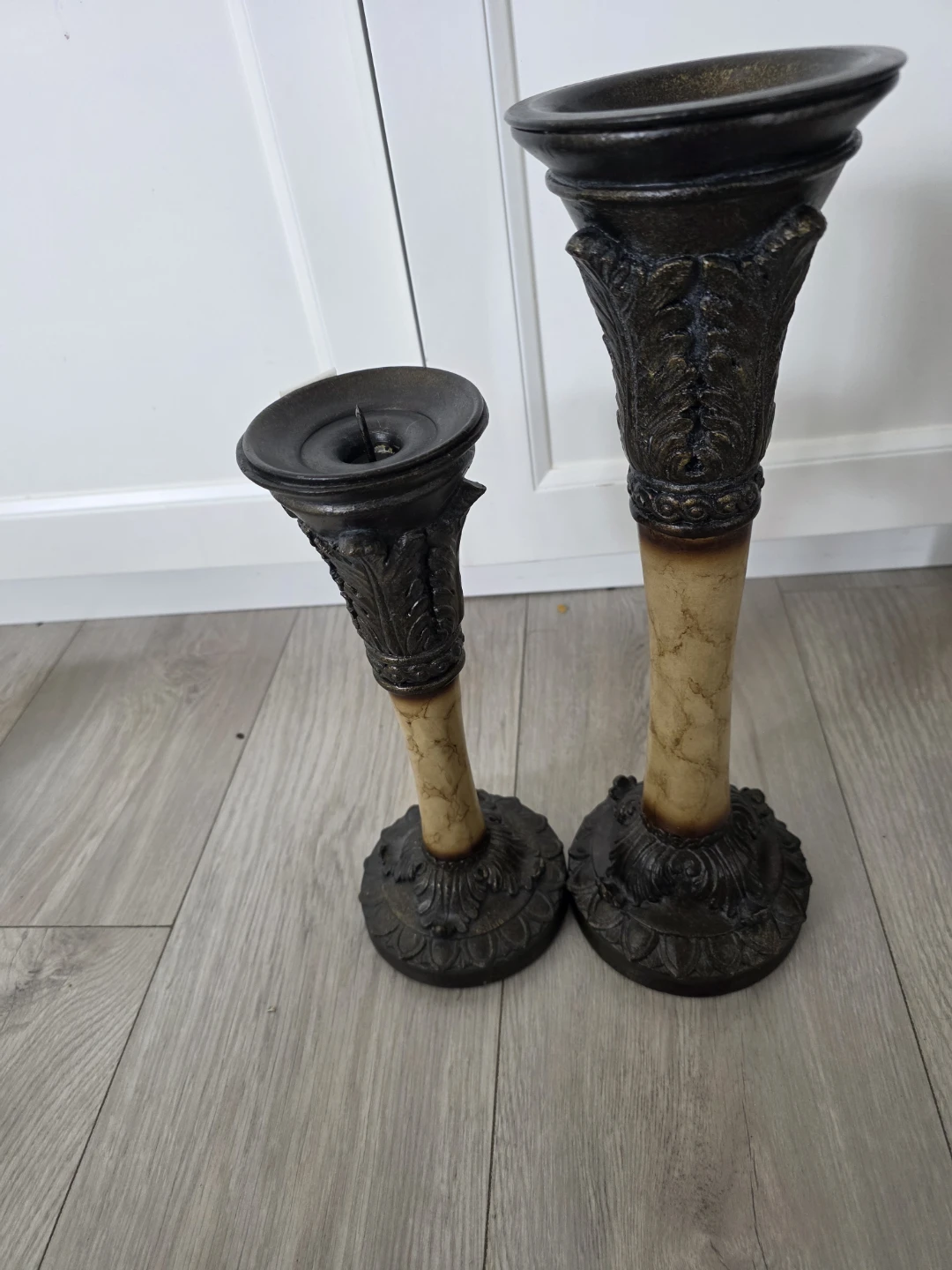 Set of 2 Ornate Candlesticks