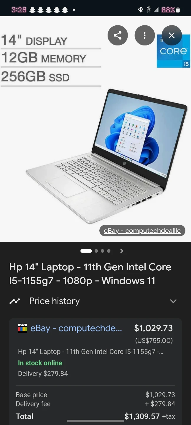 HP touchscreen" Laptop - Intel Core i5 - photo 4
