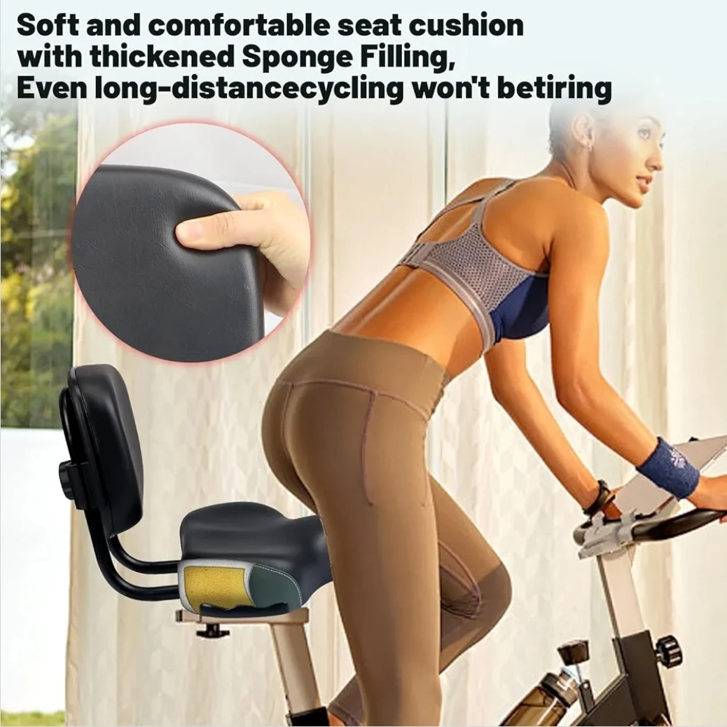 Oversized Bike Seat with Backrest Comfort Bicycle Saddle MTB - photo 5