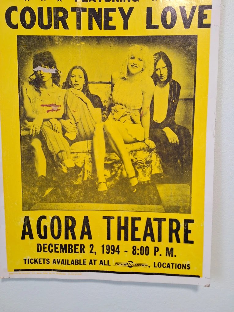 Hole Featuring Courtney Love Concert Poster - Agora Theatre 1994 - photo 3