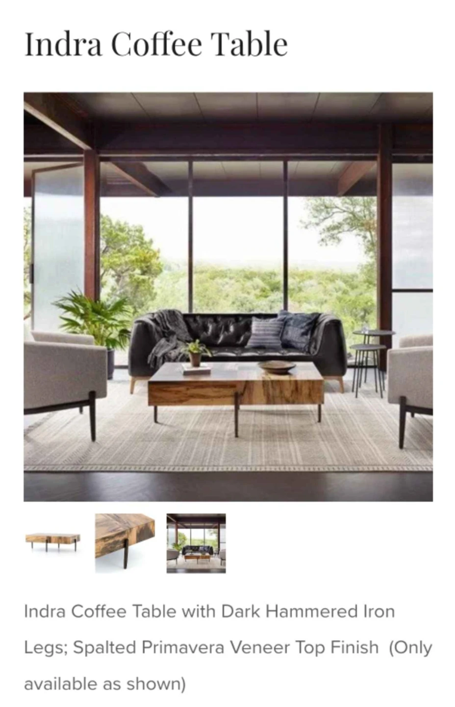 West Elm Indra Coffee Table - photo 4