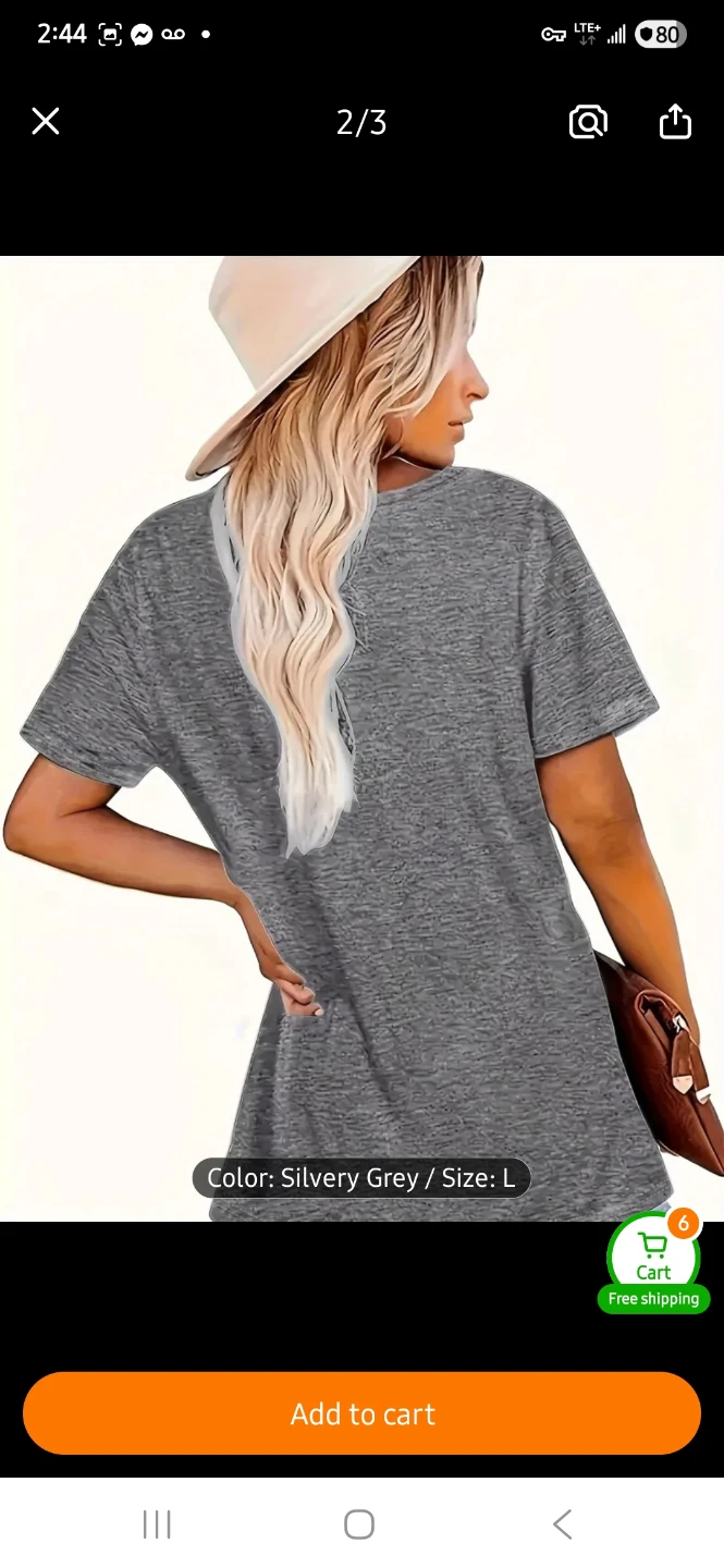 NEW Women's Grey "Bad A**" T-Shirt 🫏 - photo 2