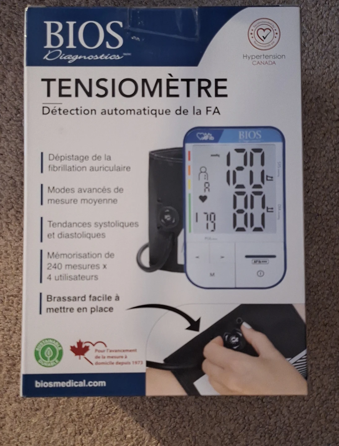 BIOS Diagnostics Automatic Blood Pressure Monitor - AFIB - photo 2
