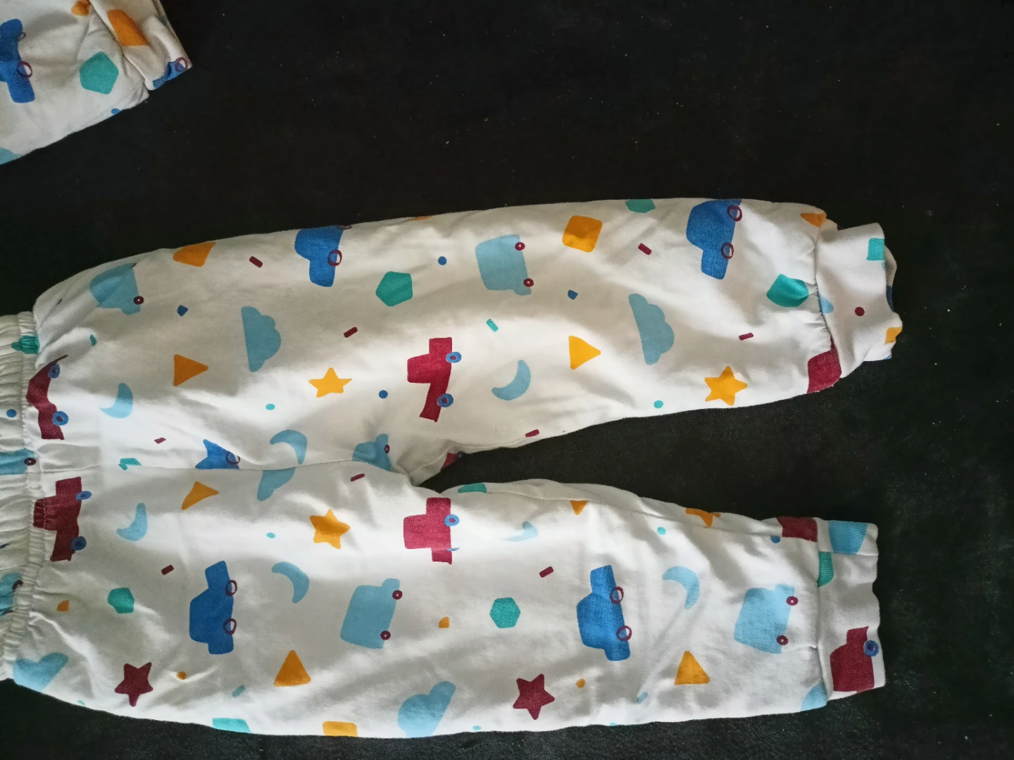 Baby Pyjamas Set - Cars & Clouds Print - photo 2