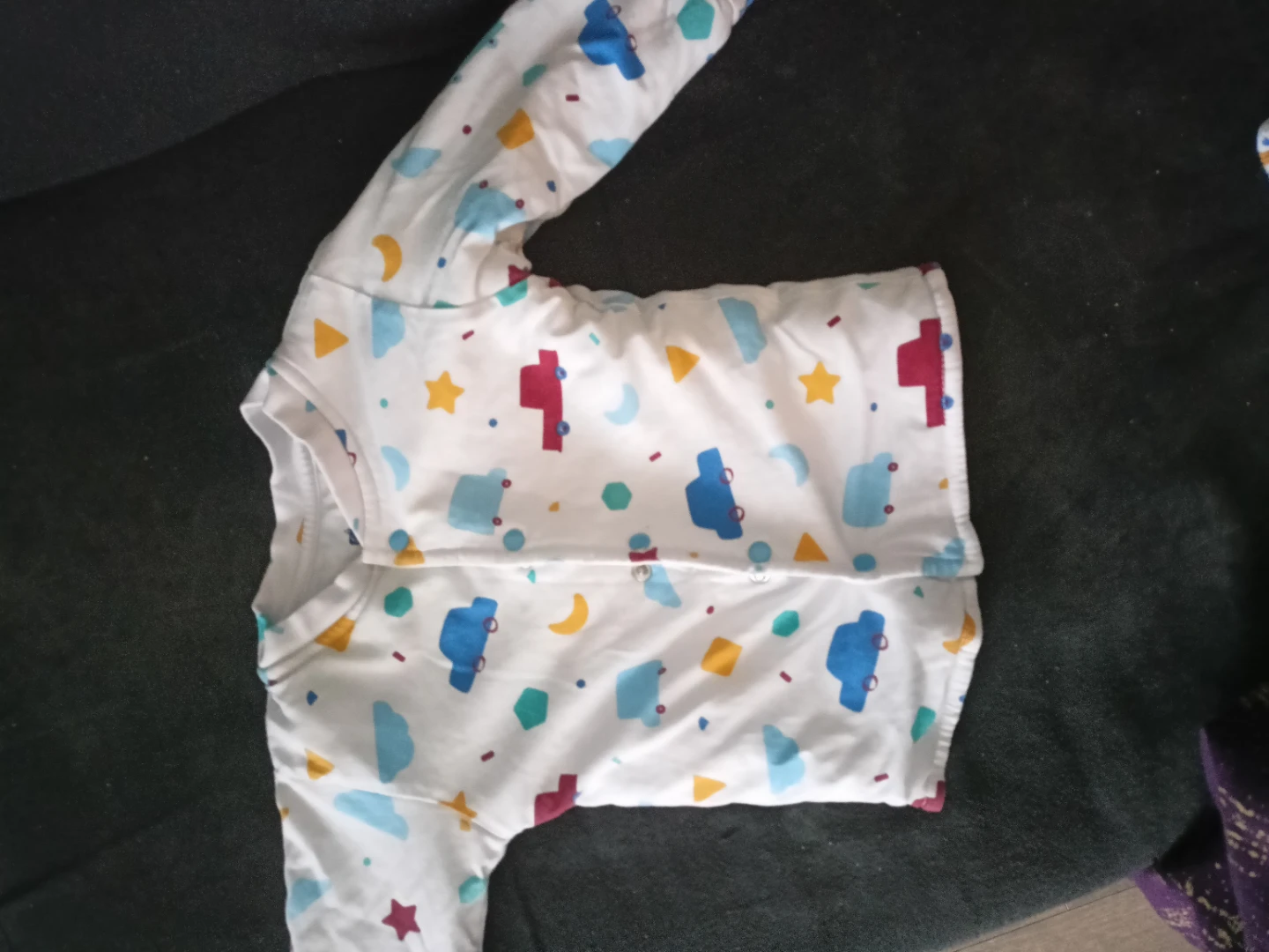 Baby Pyjamas Set - Cars & Clouds Print - photo 3